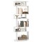 Costway 6-tier Storage Bookshelf S-shaped Geometric Bookcase with Anti-toppling Kits Brown/Black/White